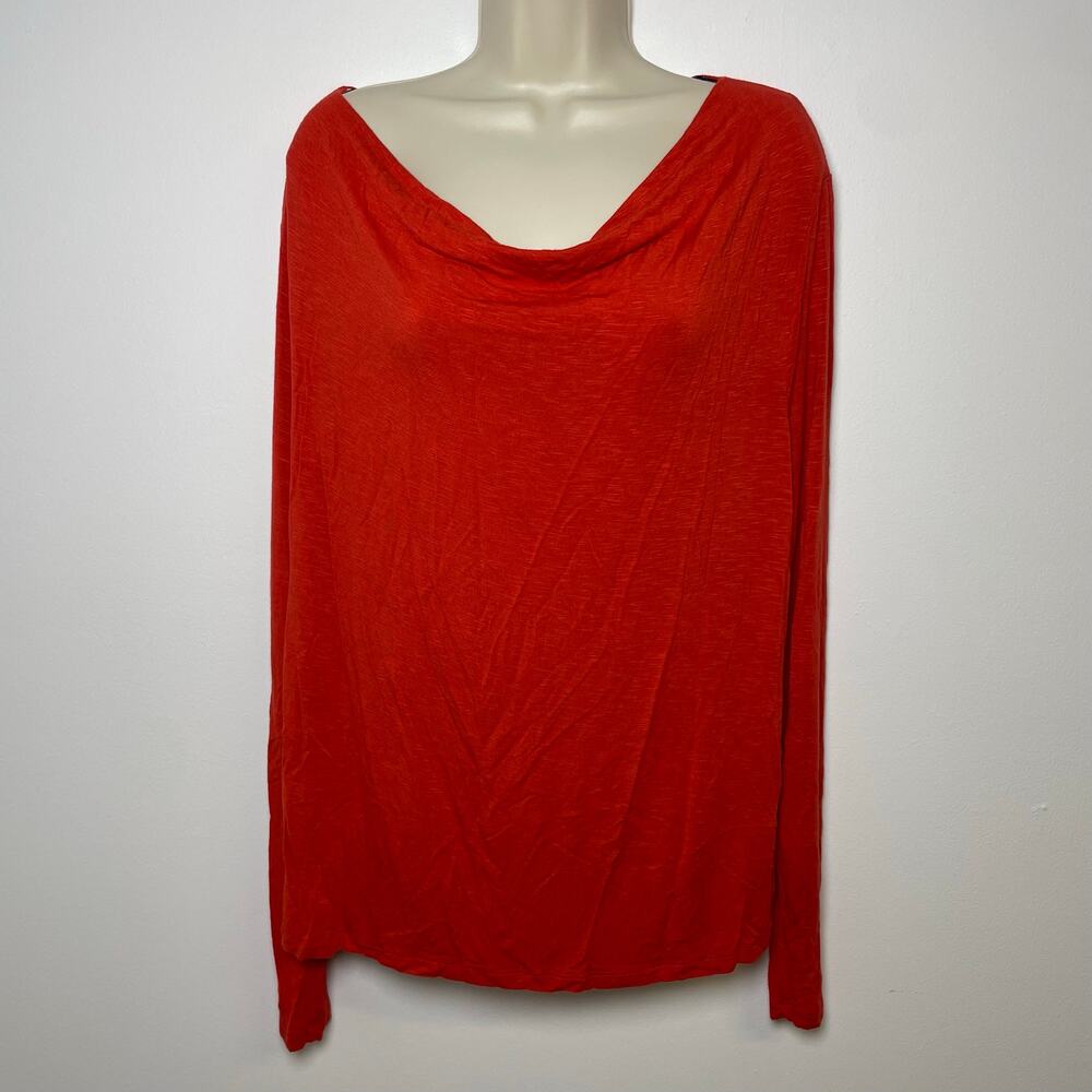 Anthropologie Dolan Drape Cowl Long Sleeve Top